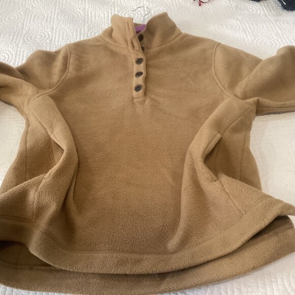 J. Crew Women’s Fleece Sherpa Button Front Tunic Pullover Size L - Picture 13 of 13